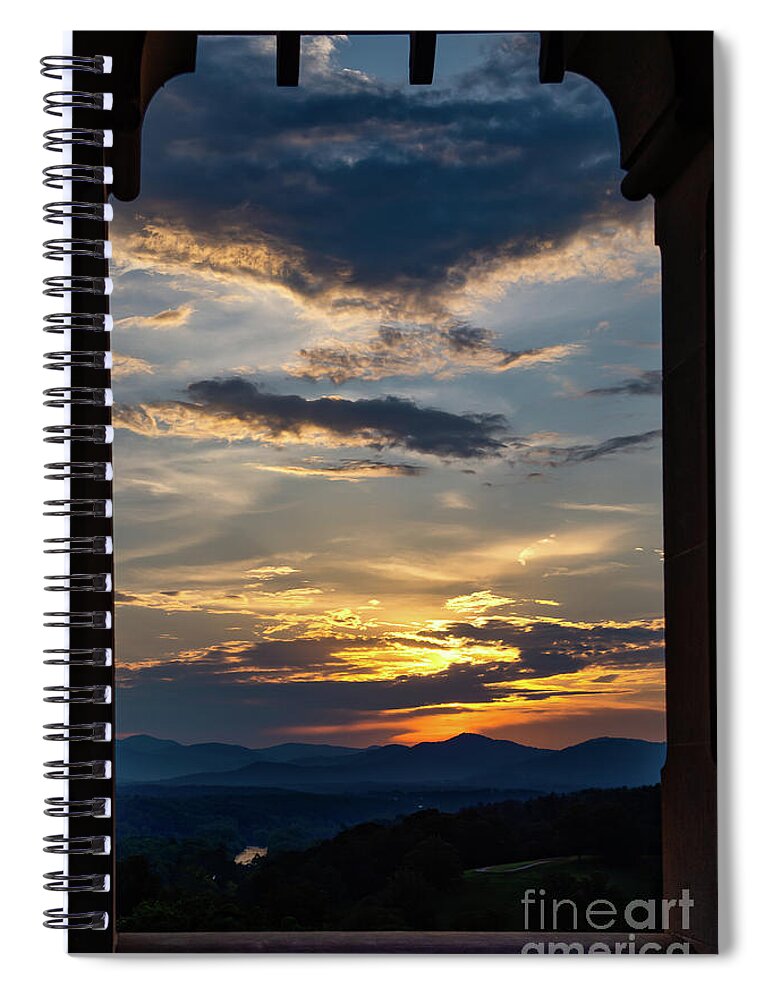 Asheville Spiral Notebook featuring the photograph Biltmore Sunset by Charles Hite
