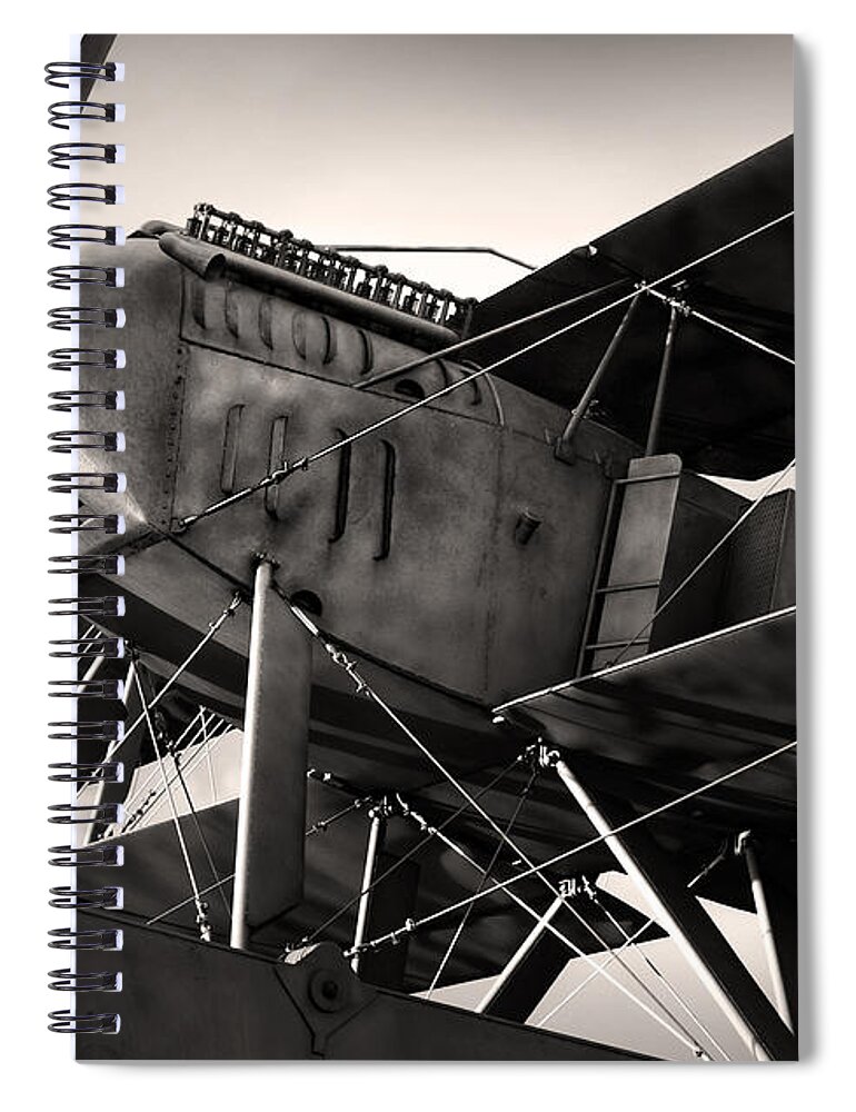 Air Spiral Notebook featuring the photograph Biplane by Carlos Caetano