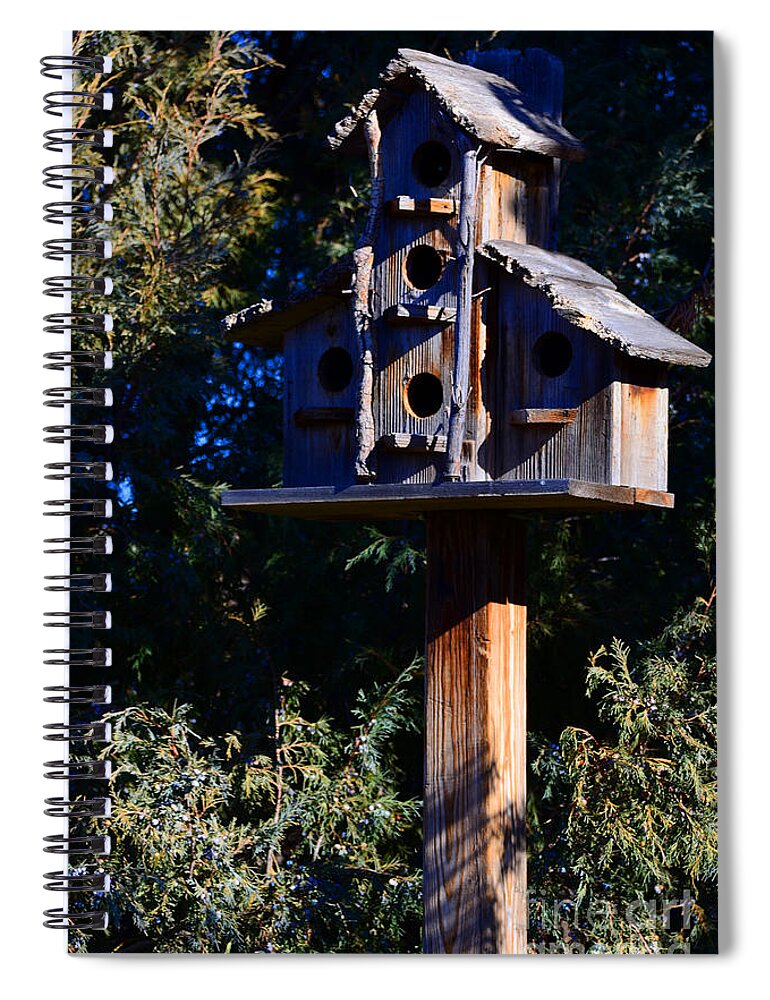 Rustic Spiral Notebook featuring the photograph Bird Condos by Robert WK Clark