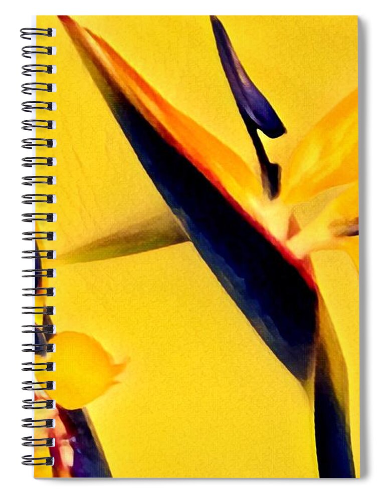 #flowersofaloha #birdsofparadise #gold #two Spiral Notebook featuring the photograph Birds of Paradise - Two in Gold by Joalene Young