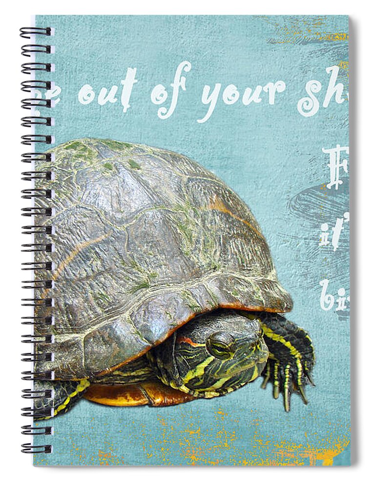 Birthday Spiral Notebook featuring the photograph Birthday Card - Painted Turtle by Carol Senske