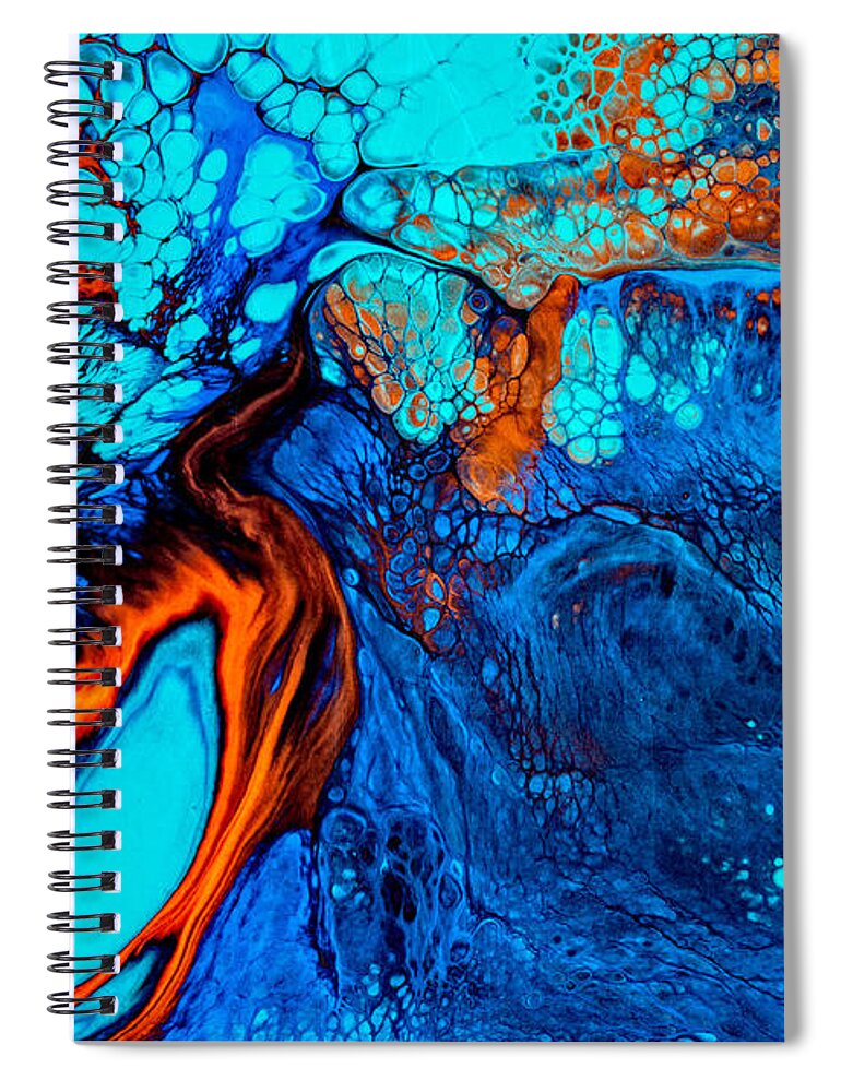 Abstract Spiral Notebook featuring the painting Bit of Surprise by Patti Schulze