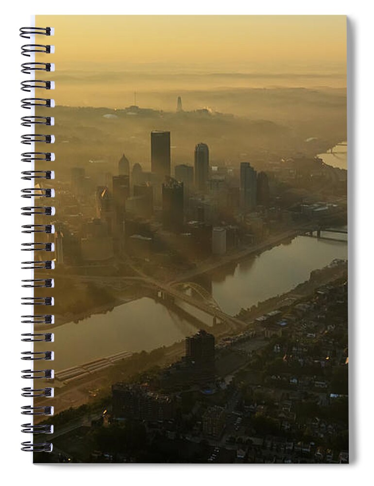 Pittsburgh Spiral Notebook featuring the photograph Black and Gold by Amanda Jones