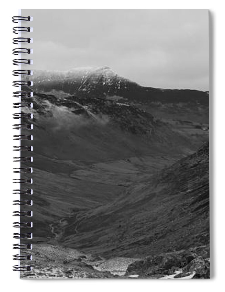 Nature Spiral Notebook featuring the photograph Black and white valley by Lukasz Ryszka