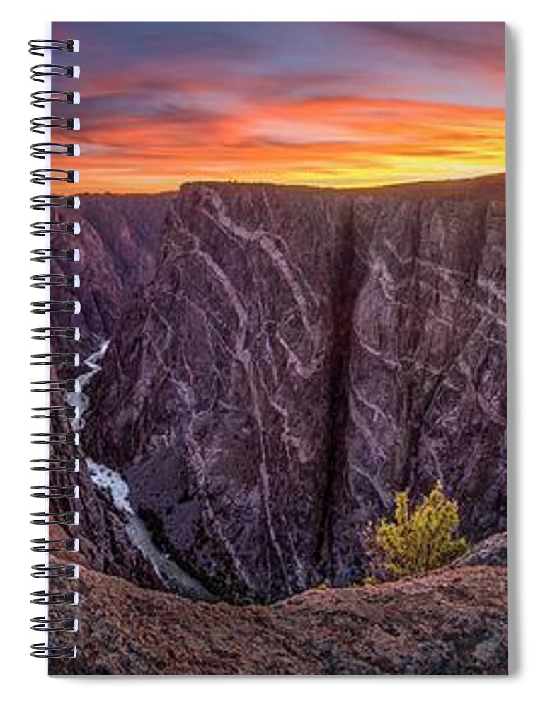 Black Canyon Of The Gunnison Spiral Notebook featuring the photograph Black Canyon of the Gunnison by Angela Moyer