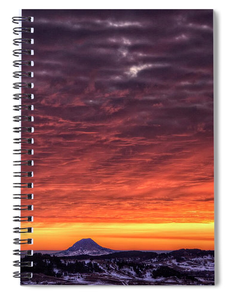 Bear Spiral Notebook featuring the photograph Black Hills Sunrise by Fiskr Larsen