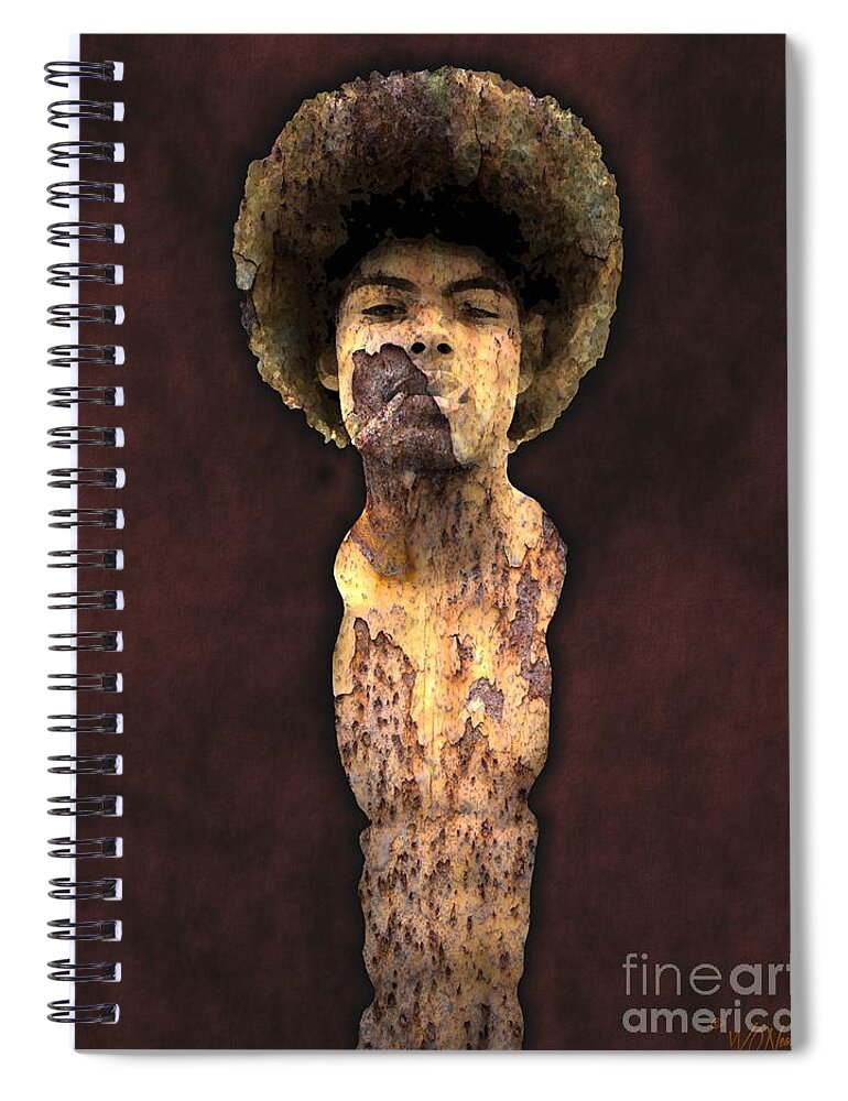 Males Spiral Notebook featuring the digital art Robert and The Persistence of Entropy by Walter Neal