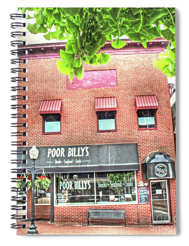 Poor Billy's Spiral Notebook featuring the photograph Blacksburg VA Virginia - Poor Billy's and Big Al's by Dave Lynch