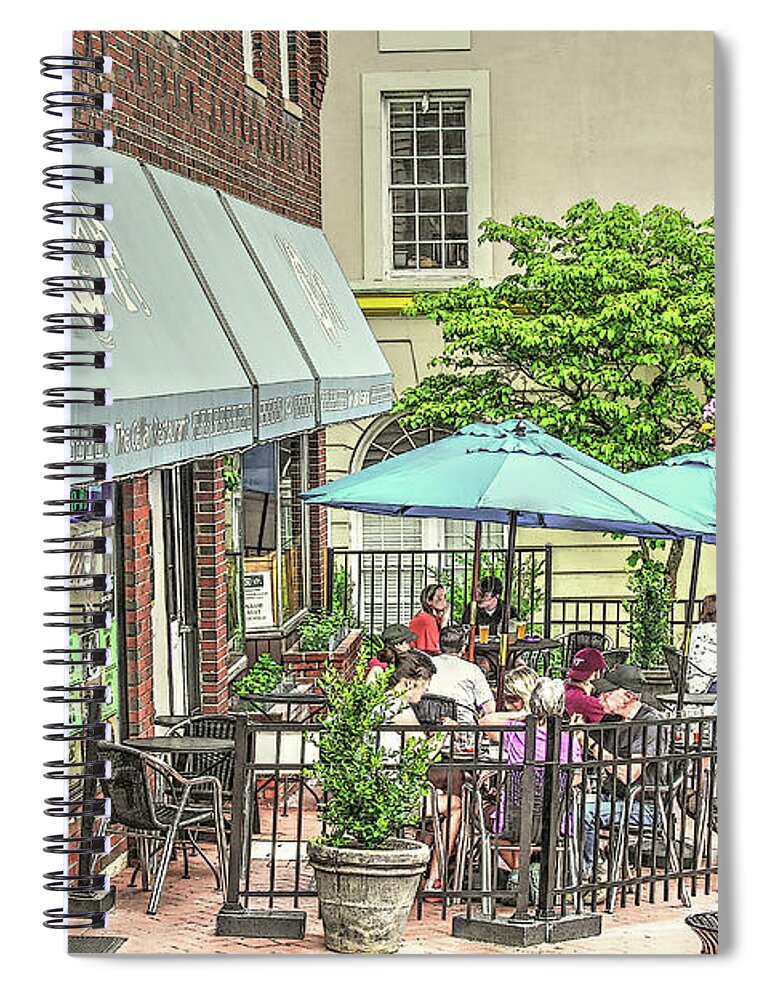 The Cellar Restaurant Spiral Notebook featuring the photograph Blacksburg VA Virginia - The Cellar Restaurant - VA Tech by Dave Lynch