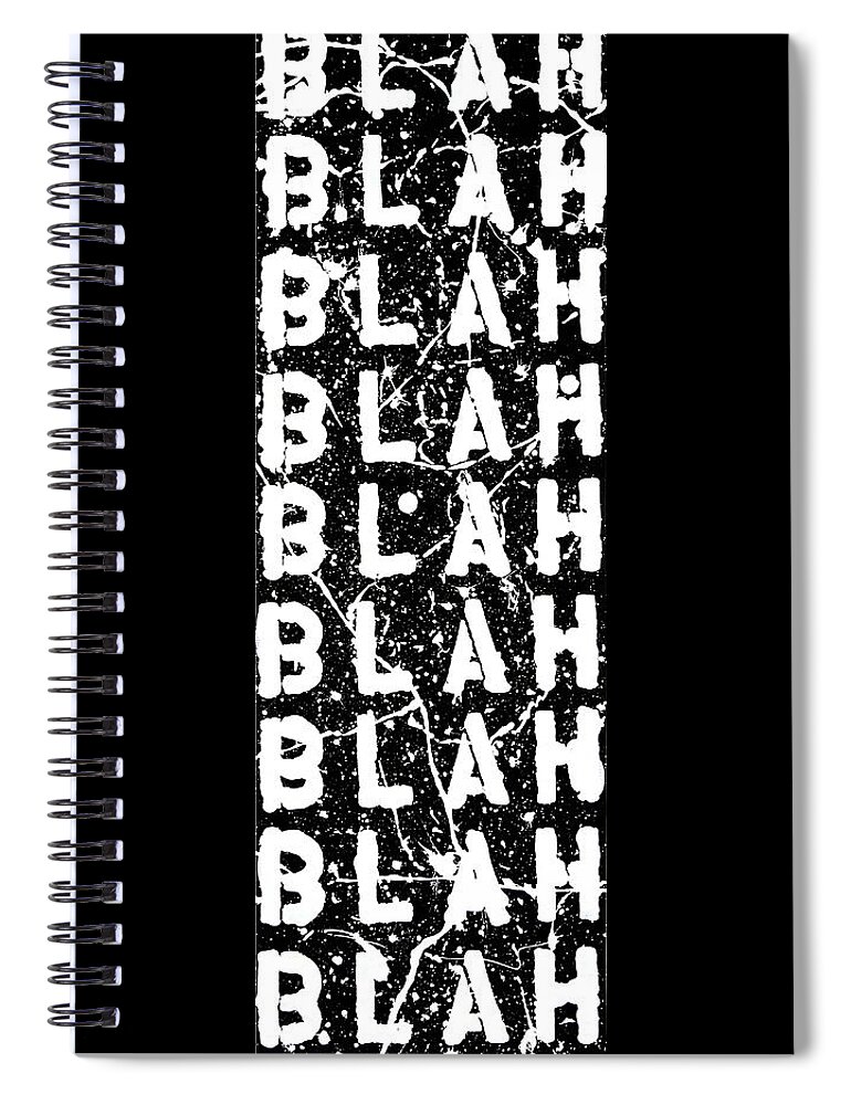 Blah Blah Blah Spiral Notebook featuring the painting Blah Blah Blah by Ducksy 