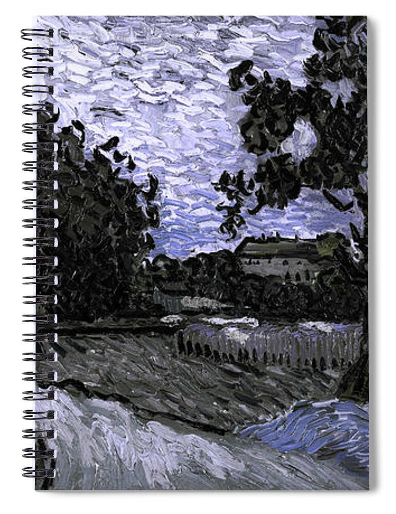 Post Modern Spiral Notebook featuring the digital art Blend 13 van Gogh by David Bridburg