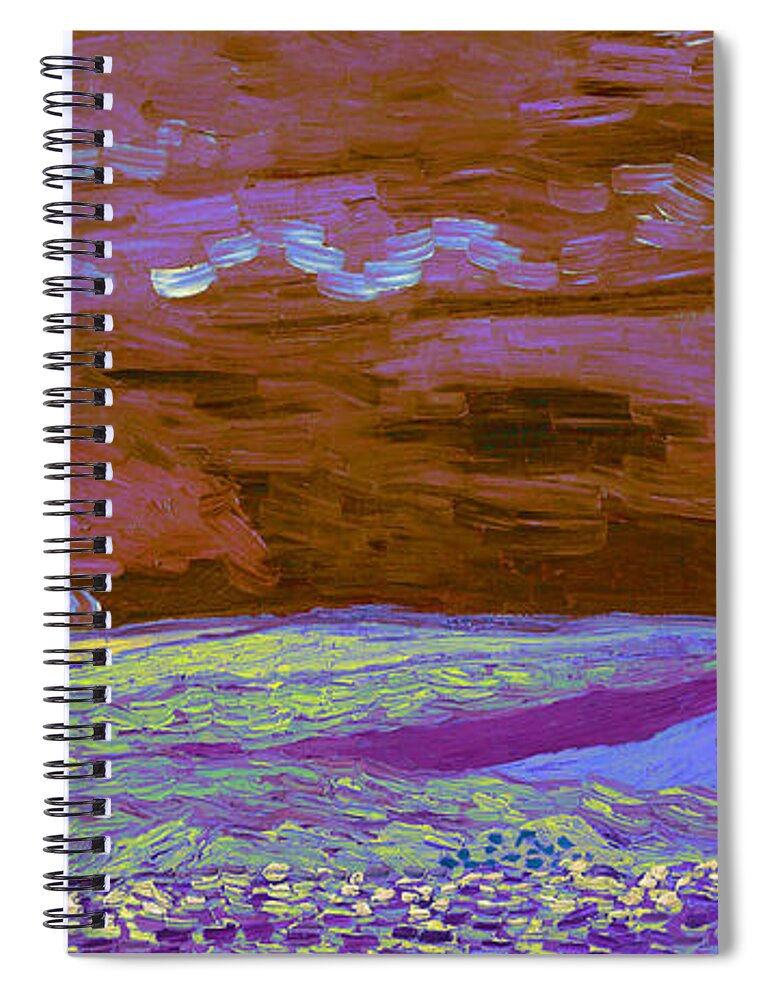 Post Modern Spiral Notebook featuring the digital art Blend 18 van Gogh by David Bridburg