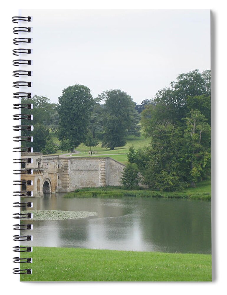 Photograph Spiral Notebook featuring the photograph Blenheim Palace Lake by Annette Hadley