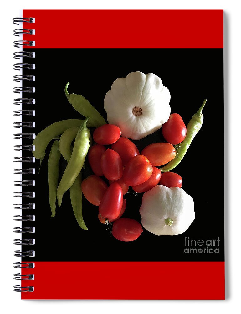 Pattypan Spiral Notebook featuring the photograph Blessings from the Garden by Cheryl McClure
