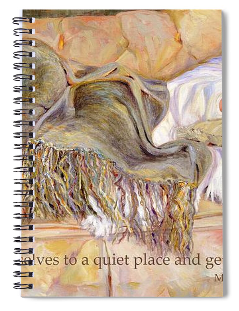 Painting Spiral Notebook featuring the painting Bliss with Bible Verse by Susan Hensel