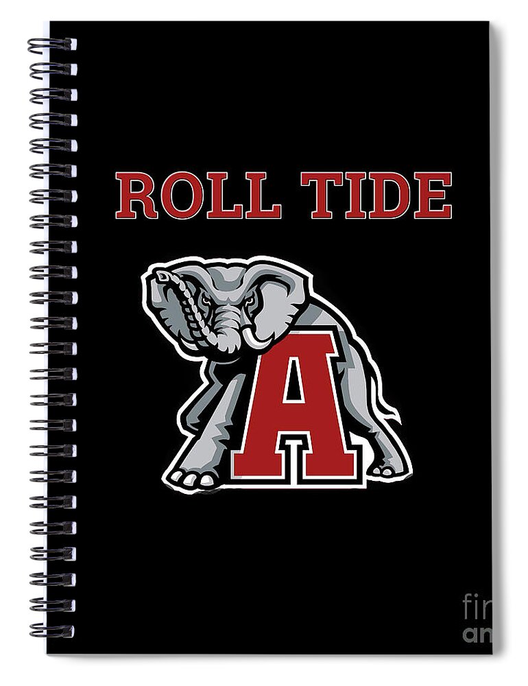  Spiral Notebook featuring the tapestry - textile Blk Ala logo 2 by Jane Biven