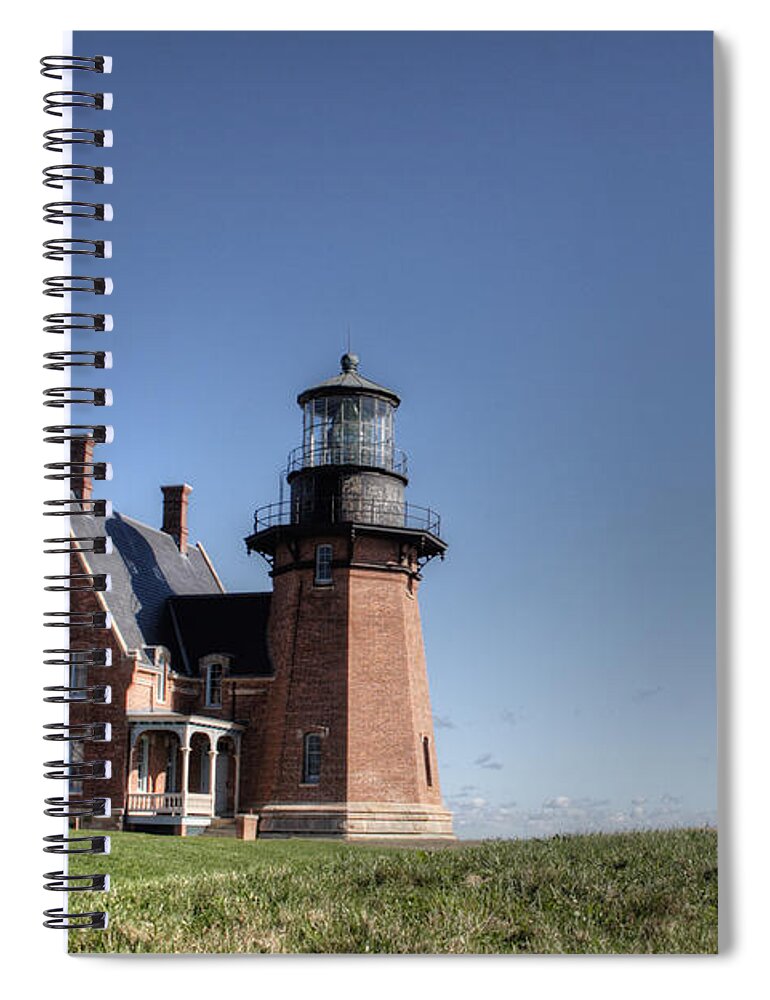 Block Island Ri Spiral Notebook featuring the photograph Block Island Southeast Light by Steve Gravano