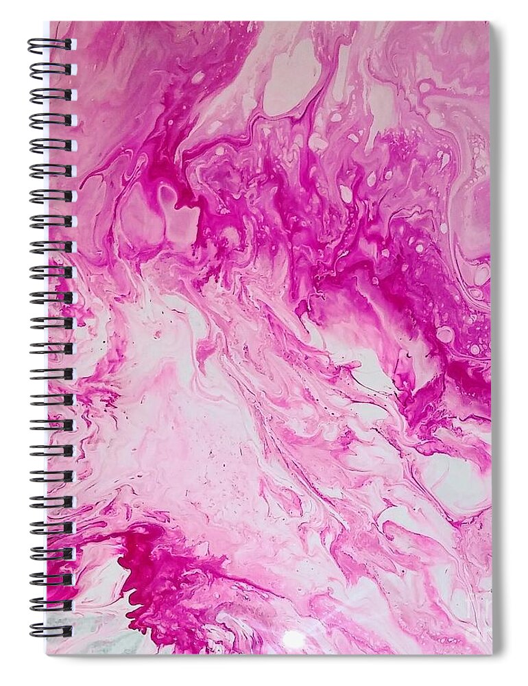 Bloosom Spiral Notebook featuring the painting Bloosom by Kumiko Mayer