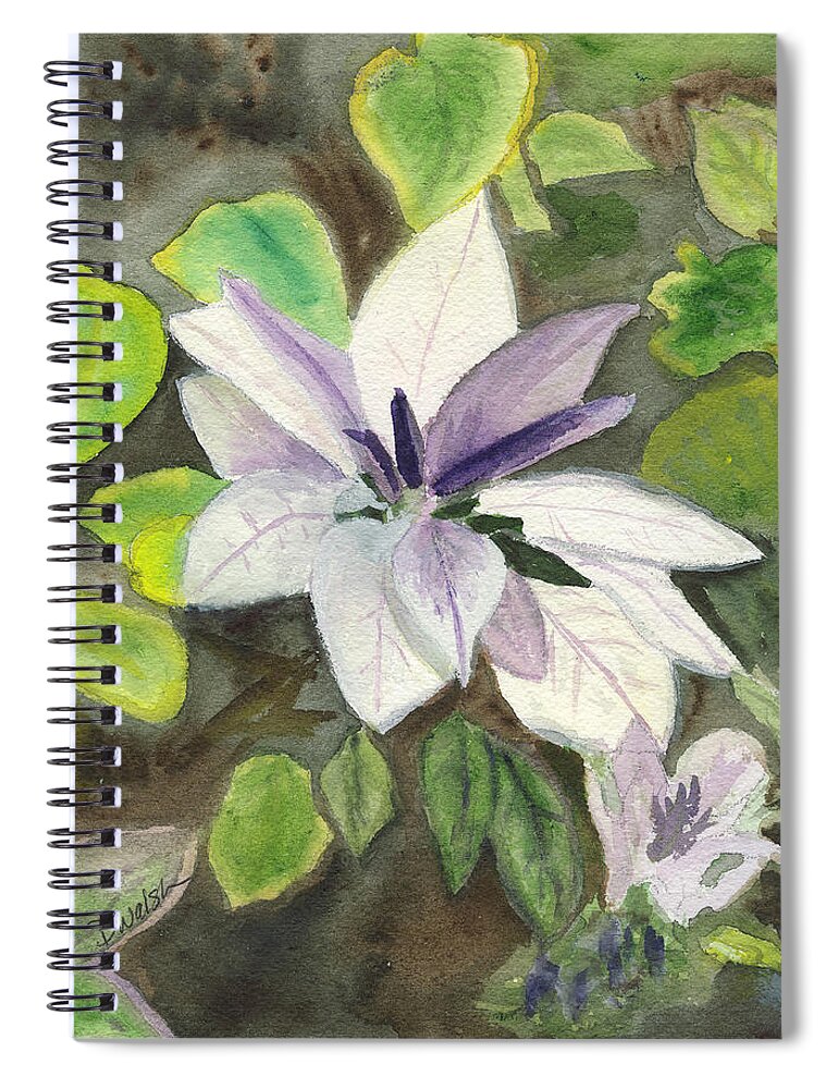 Blossom Spiral Notebook featuring the painting Blossom at Sundy House by Donna Walsh
