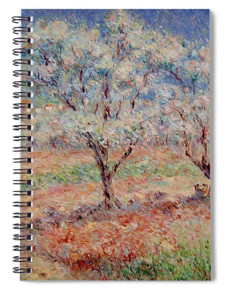 Blossom Spiral Notebook featuring the painting Blossom Trees by Pierre Dijk