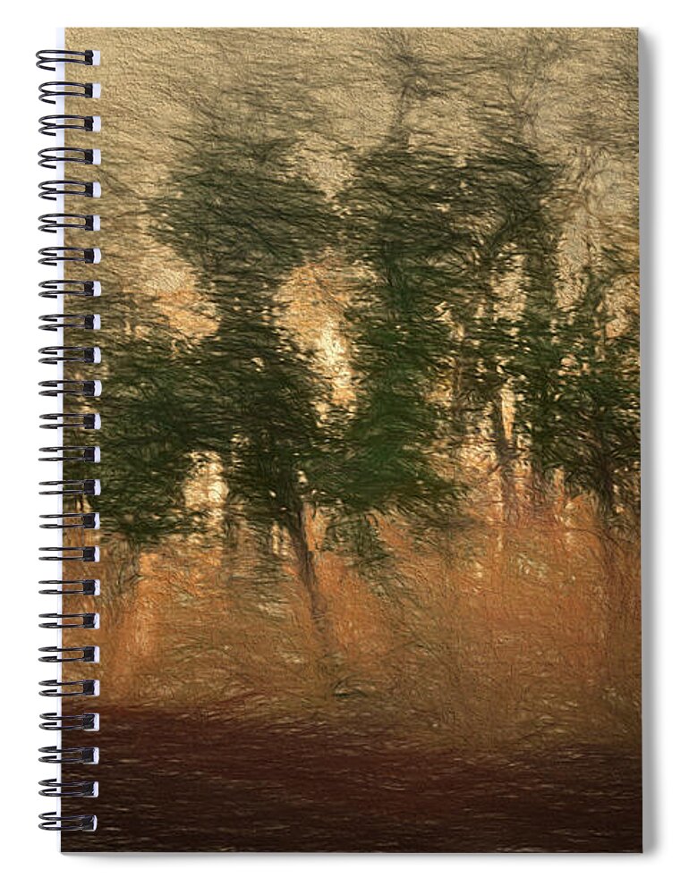 Trees Spiral Notebook featuring the photograph Blowin' in the Wind by Elaine Teague