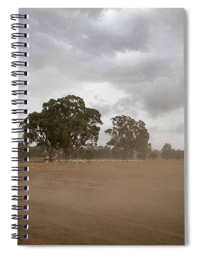Dust Spiral Notebook featuring the photograph Blowing up a Storm by Linda Lees