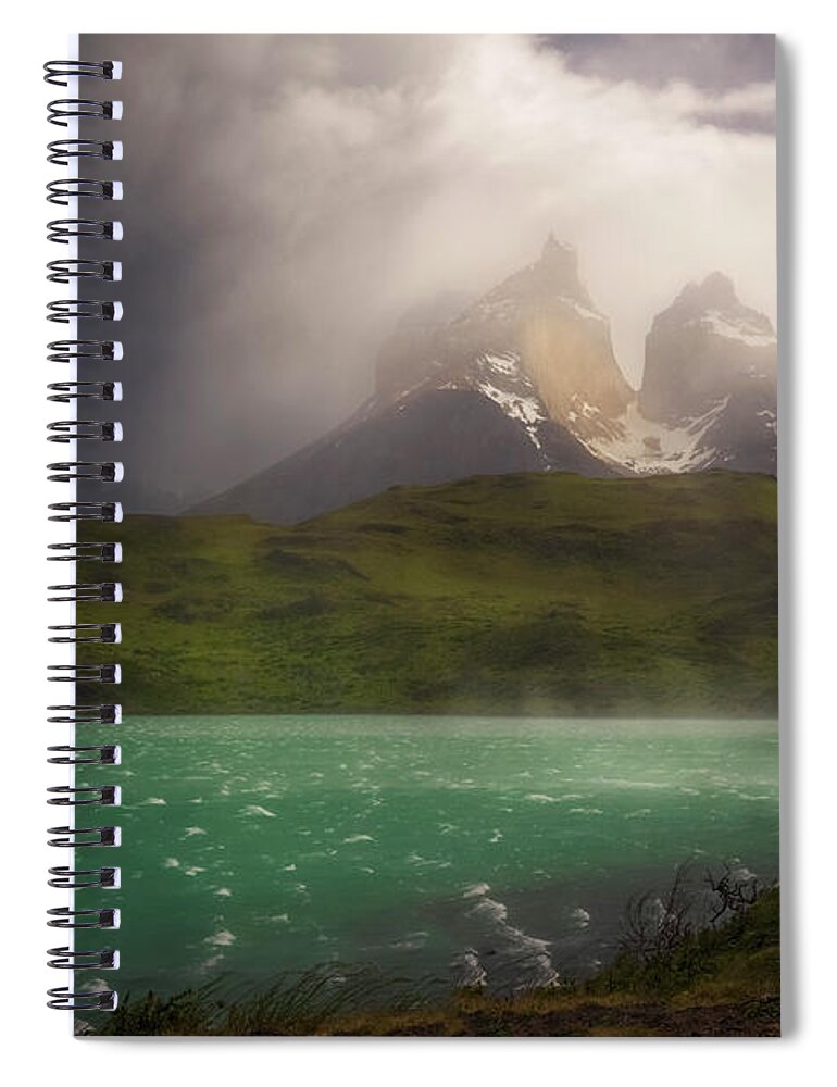 Paine Massif Spiral Notebook featuring the photograph Blown by Nicki Frates