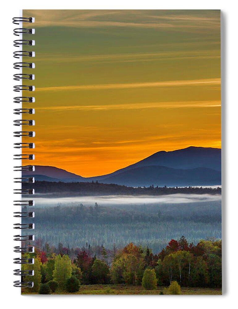 Blue Adirondack Morning Mist Spiral Notebook featuring the photograph Blue Adirondack Morning Mist by Karen Jorstad