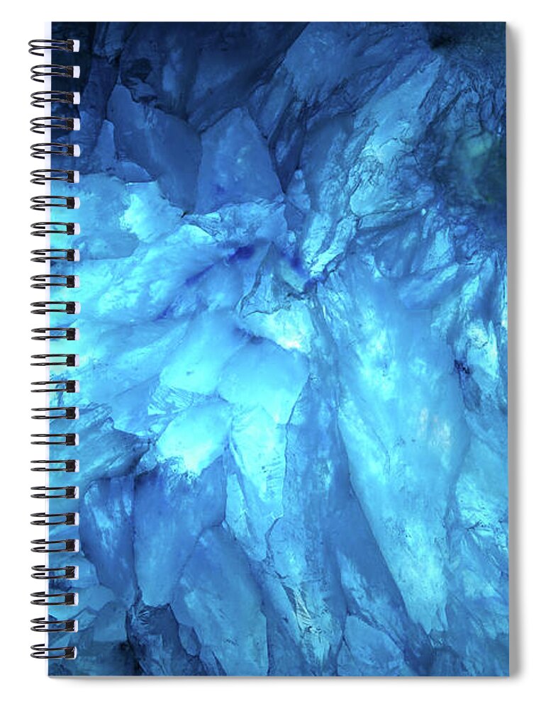 Blue Spiral Notebook featuring the photograph Blue Agate by Nicholas Burningham