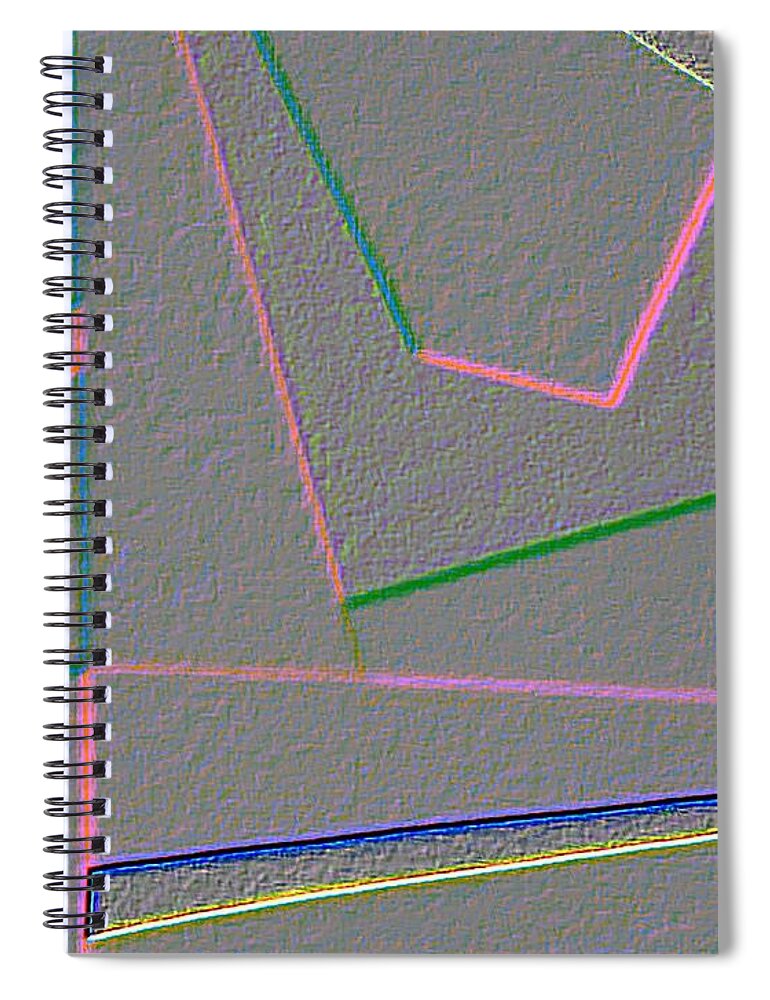 Abstract Spiral Notebook featuring the photograph Blue Alert Detail 4 by Dick Sauer