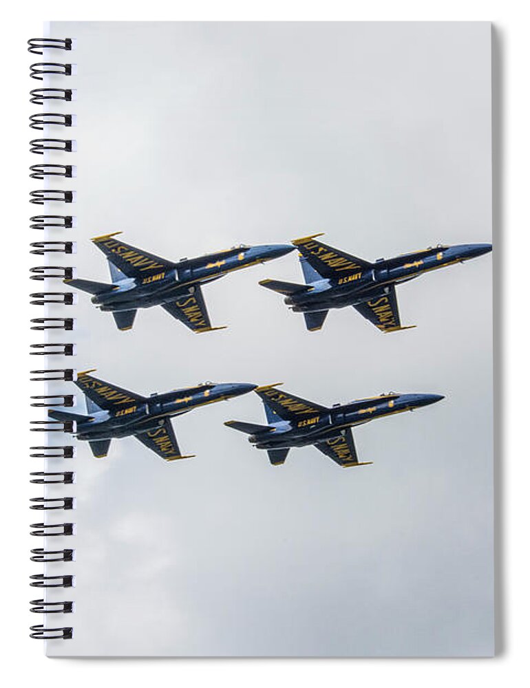 Dangerous Spiral Notebook featuring the photograph Blue Angels 2 by Pelo Blanco Photo