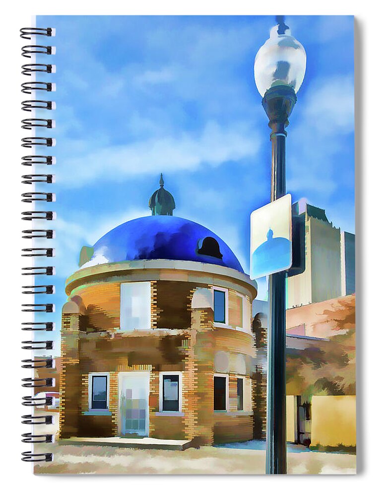 Blue Dome District Spiral Notebook featuring the photograph Blue Dome District Impression by Bert Peake