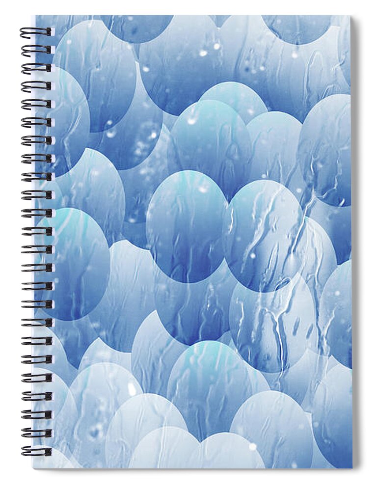 Abstract Spiral Notebook featuring the photograph Blue eggs - abstract background by Michal Boubin