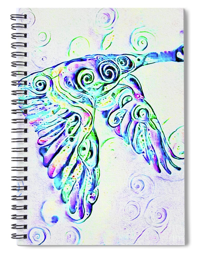 Goose Spiral Notebook featuring the photograph Blue Goose Print by Nina Silver