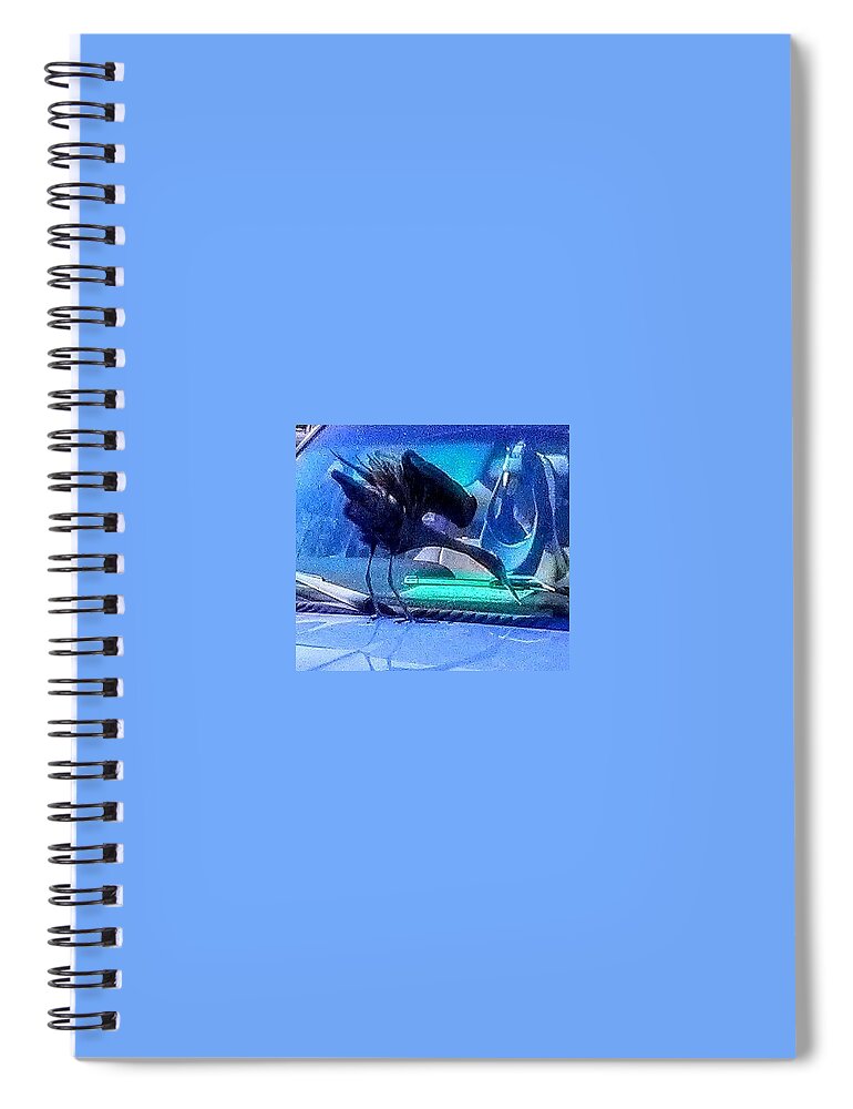 Bird Spiral Notebook featuring the photograph Blue Heron Before Takeoff by Suzanne Berthier