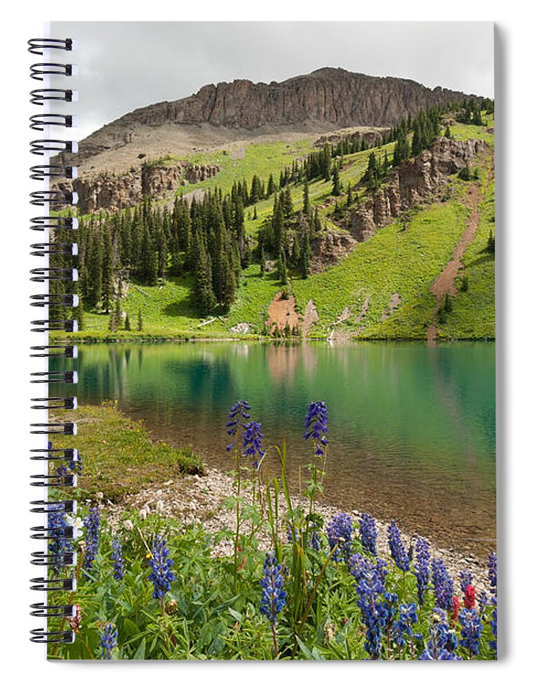 Blue Lake Spiral Notebook featuring the photograph Blue Lakes Summer Splendor by Cascade Colors