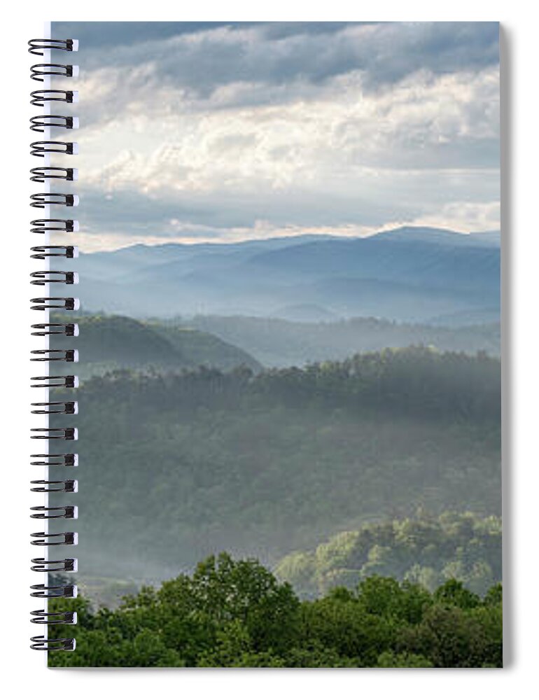 Art Spiral Notebook featuring the photograph Blue Layers by Jon Glaser