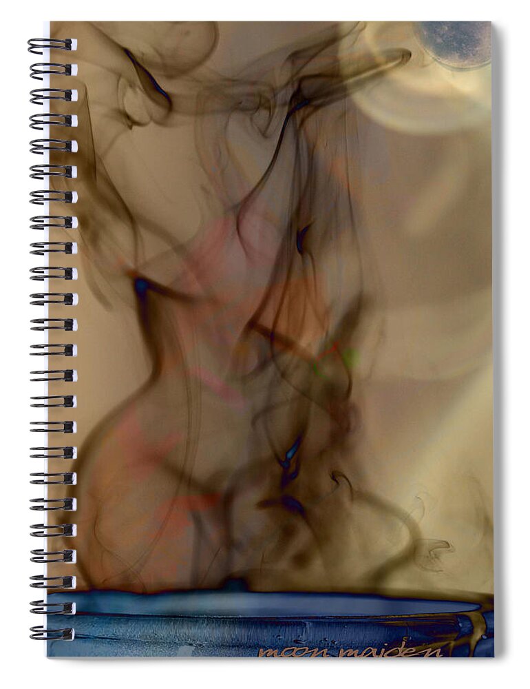Creative Spiral Notebook featuring the photograph Blue Moon Maiden by Vicki Ferrari