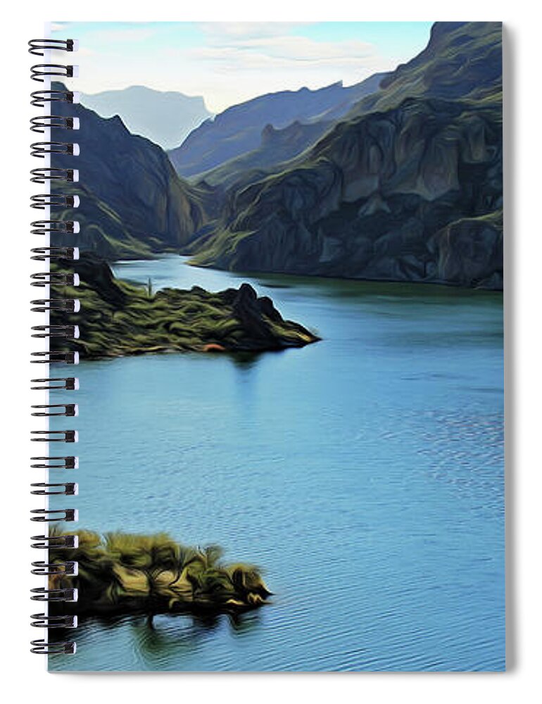 Lake Spiral Notebook featuring the photograph Blue Mountain Lake by Hans Brakob