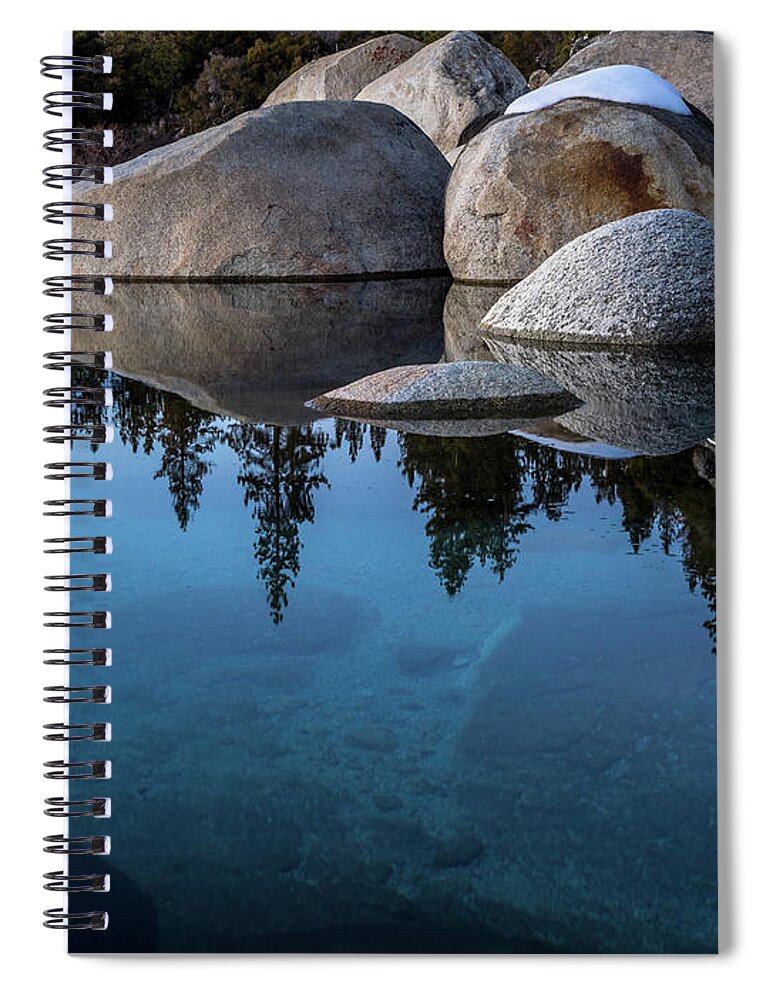 Lake Spiral Notebook featuring the photograph Blue reflections by Martin Gollery