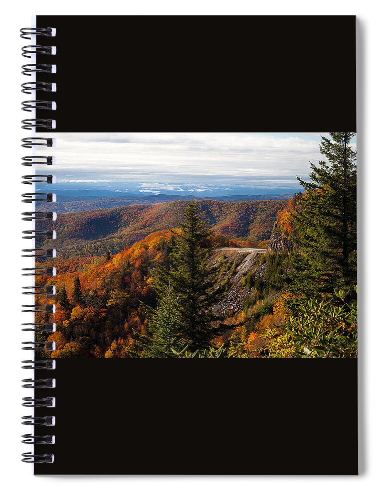 Overlook Spiral Notebook featuring the photograph Blue Ridge Parkway by Lena Auxier