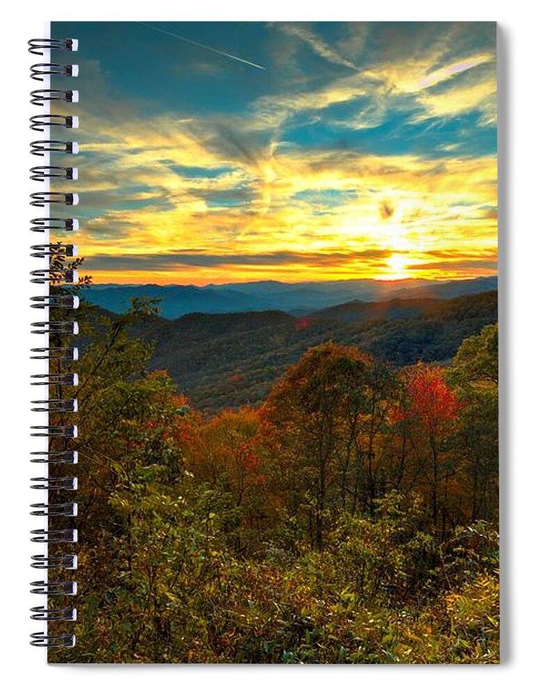 Carol R Montoya Spiral Notebook featuring the photograph Blue Ridge Sunsets by Carol Montoya