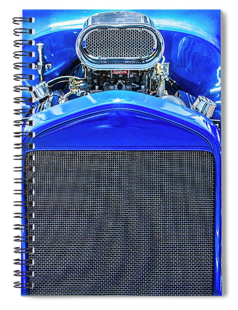 Blue Roadster Spiral Notebook featuring the photograph Blue Roadster by David Millenheft