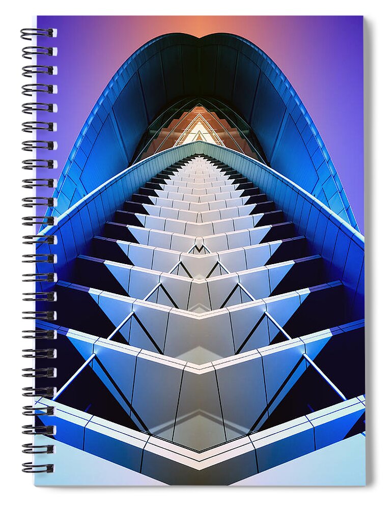 Blue Spiral Notebook featuring the photograph Blue shift by Wayne Sherriff