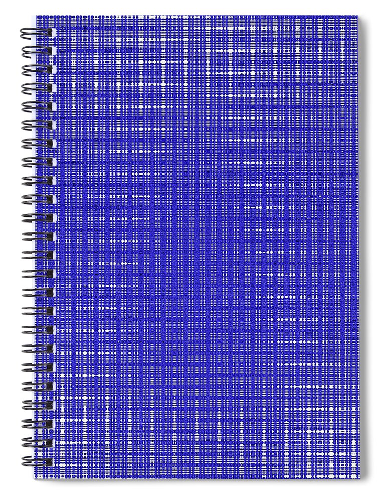 Blue Shower Fabric Design Spiral Notebook featuring the digital art Blue Shower Fabric Design by Tom Janca