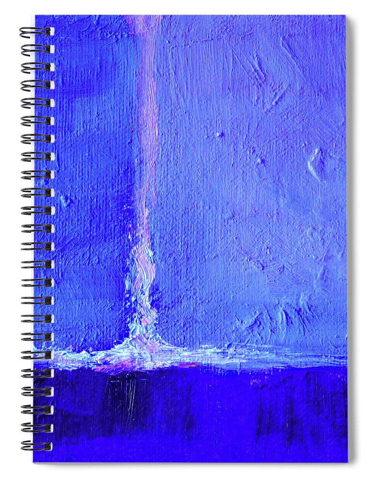 Blue Sky Abstract Painting Spiral Notebook featuring the painting Blue Sky Abstract by Nancy Merkle