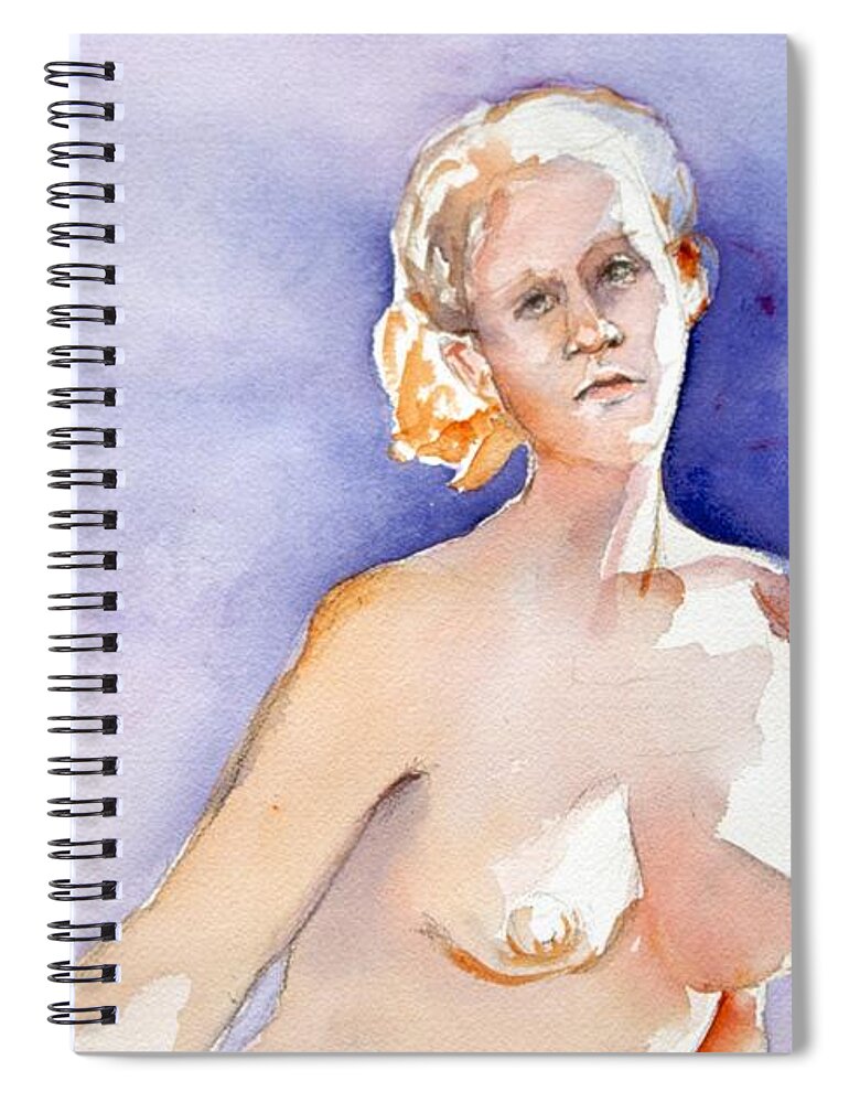 Full Body Spiral Notebook featuring the painting Blue Sky by Barbara Pease