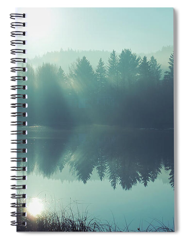Blue Spiral Notebook featuring the photograph Blue Splendor by Aimelle Ml