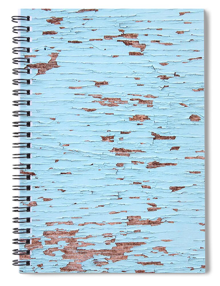 Abstract Spiral Notebook featuring the photograph Blue wooden background by Michalakis Ppalis