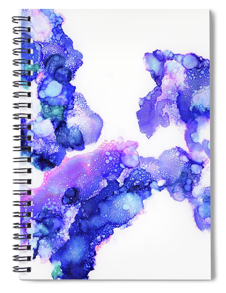 Blue Spiral Notebook featuring the painting Blueberry Blush by Tamara Nelson
